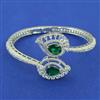 American Diamond Openable kada with Rhodium Plating