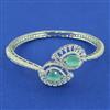 American Diamond Openable kada with Rhodium Plating