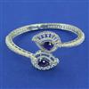American Diamond Openable kada with Rhodium Plating