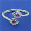 American Diamond Openable kada with Rhodium Plating