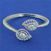 American Diamond Openable kada with Rhodium Plating