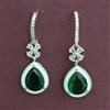 American Diamond Classic Earring with Rhodium Plating