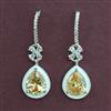 American Diamond Classic Earring with Rhodium Plating
