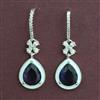 American Diamond Classic Earring with Rhodium Plating