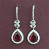 American Diamond Classic Earring with Rhodium Plating