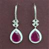 American Diamond Classic Earring with Rhodium Plating