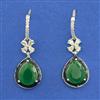 American Diamond Classic Earring with Rhodium Plating