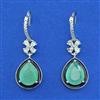 American Diamond Classic Earring with Rhodium Plating