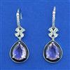 American Diamond Classic Earring with Rhodium Plating