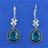 American Diamond Classic Earring with Rhodium Plating