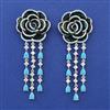 American Diamond Classic Earring with Rhodium Plating