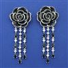 American Diamond Classic Earring with Rhodium Plating