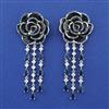 American Diamond Classic Earring with Rhodium Plating