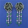 American Diamond Classic Earring with Rhodium Plating