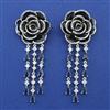 American Diamond Classic Earring with Rhodium Plating
