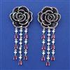 American Diamond Classic Earring with Rhodium Plating