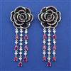 American Diamond Classic Earring with Rhodium Plating