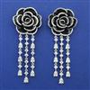 American Diamond Classic Earring with Rhodium Plating