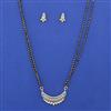 American Diamond Classic Mangalsutra with Rhodium Plating 2 Tone Plating