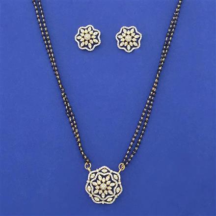 American Diamond Classic Mangalsutra with 2 Tone Plating