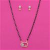 American Diamond Classic Mangalsutra with Rhodium Plating 2 Tone Plating