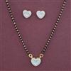 American Diamond Classic Mangalsutra with Rhodium Plating 2 Tone Plating