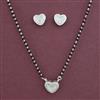 American Diamond Classic Mangalsutra with Rhodium Plating 2 Tone Plating