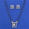 American Diamond Classic Mangalsutra with Rhodium Plating 2 Tone Plating