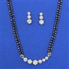 American Diamond Classic Mangalsutra with Rhodium Plating 2 Tone Plating
