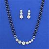 American Diamond Classic Mangalsutra with Rhodium Plating 2 Tone Plating