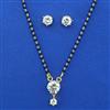 American Diamond Classic Mangalsutra with Rhodium Plating 2 Tone Plating