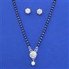 American Diamond Classic Mangalsutra with Rhodium Plating 2 Tone Plating
