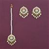 American Diamond Classic Earring Tikka with Gold Plating