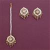 American Diamond Classic Earring Tikka with Gold Plating
