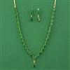 American Diamond Delicate Necklace with Gold Plating