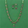 American Diamond Delicate Necklace with Gold Plating