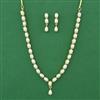 American Diamond Delicate Necklace with Gold Plating