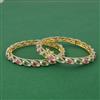 American Diamond Openable Bangles with 2 Tone Plating