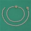 American Diamond Classic Payal with Rhodium Plating Gold Plating Mehndi Plating