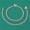 American Diamond Classic Payal with Rhodium Plating Gold Plating Mehndi Plating