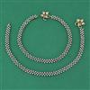 American Diamond Classic Payal with Rhodium Plating Gold Plating Mehndi Plating