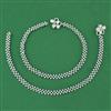American Diamond Classic Payal with Rhodium Plating Gold Plating Mehndi Plating