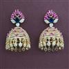 American Diamond Jhumki with Carat Plating