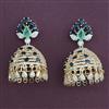 American Diamond Jhumki with Carat Plating
