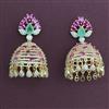 American Diamond Jhumki with Carat Plating