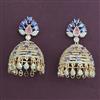 American Diamond Jhumki with Carat Plating