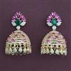 American Diamond Jhumki with Carat Plating