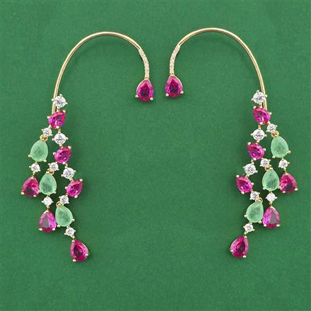 American Diamond Earcuff with Carat Plating