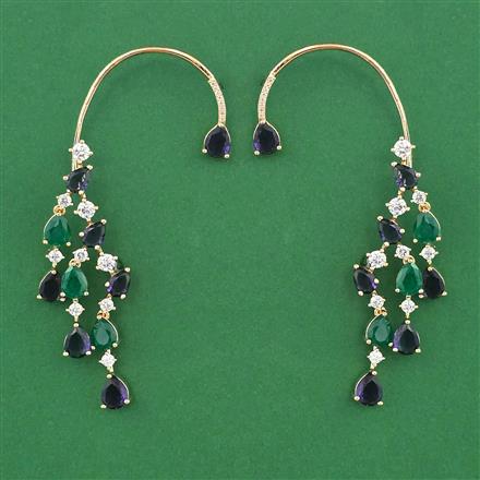 American Diamond Hazoorilal Earring with Carat Plating