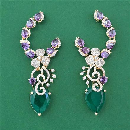 American Diamond Hazoorilal Earring with Carat Plating